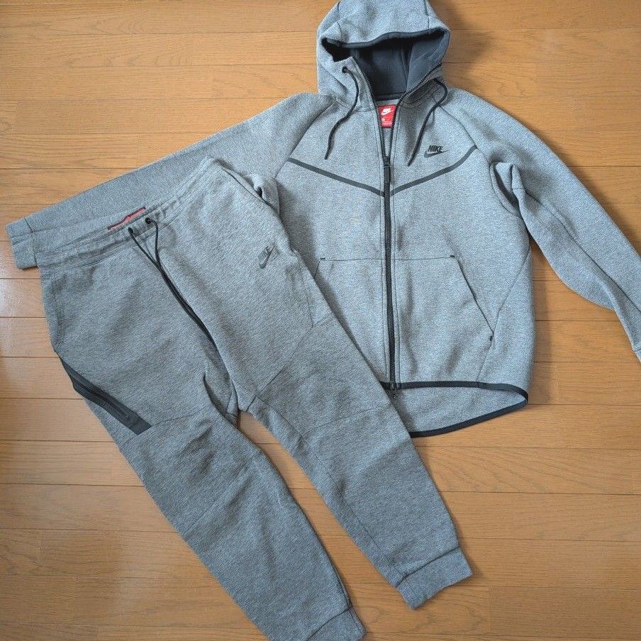 赤タグ ナイキ メンズ テックフリース 上下 L セットアップ ヘザー