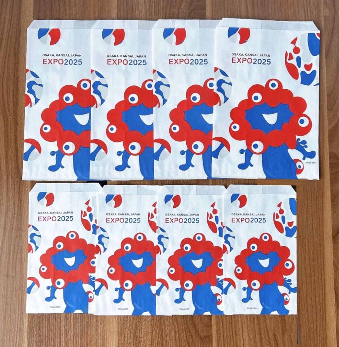 大小8枚セット】ミャクミャク ショッパー お土産袋 紙袋 小分け袋 万博