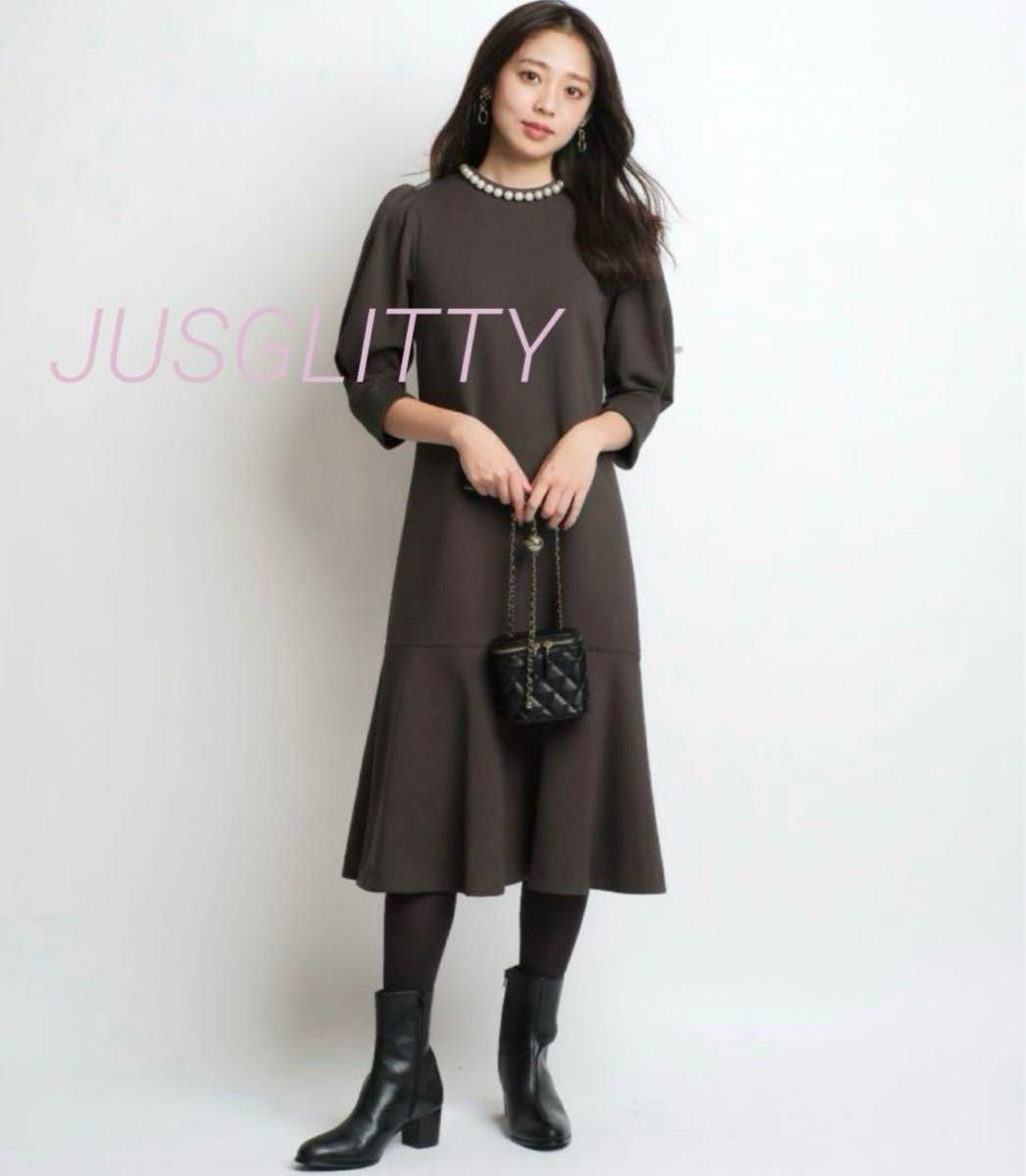 ジャスグリッティー 定価25 300円 パール付ダンボールニットミニ