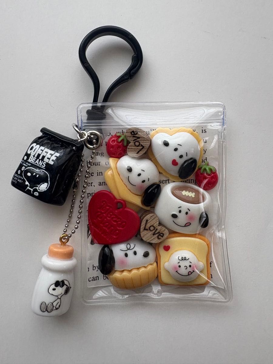 ガチャ詰めポーチ風 キャンディバック入りデコパーツ キーホルダー