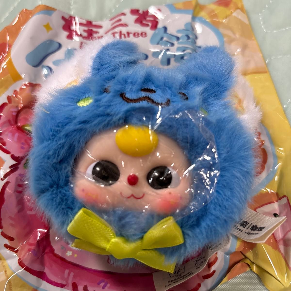 baby three コンパクトミラー ネズミさん青 ベイビースリーニヤ目