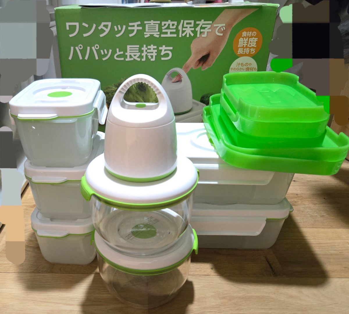 ショップジャパン Fosa フォーサ 真空コンテナ 真空保存容器7点セット