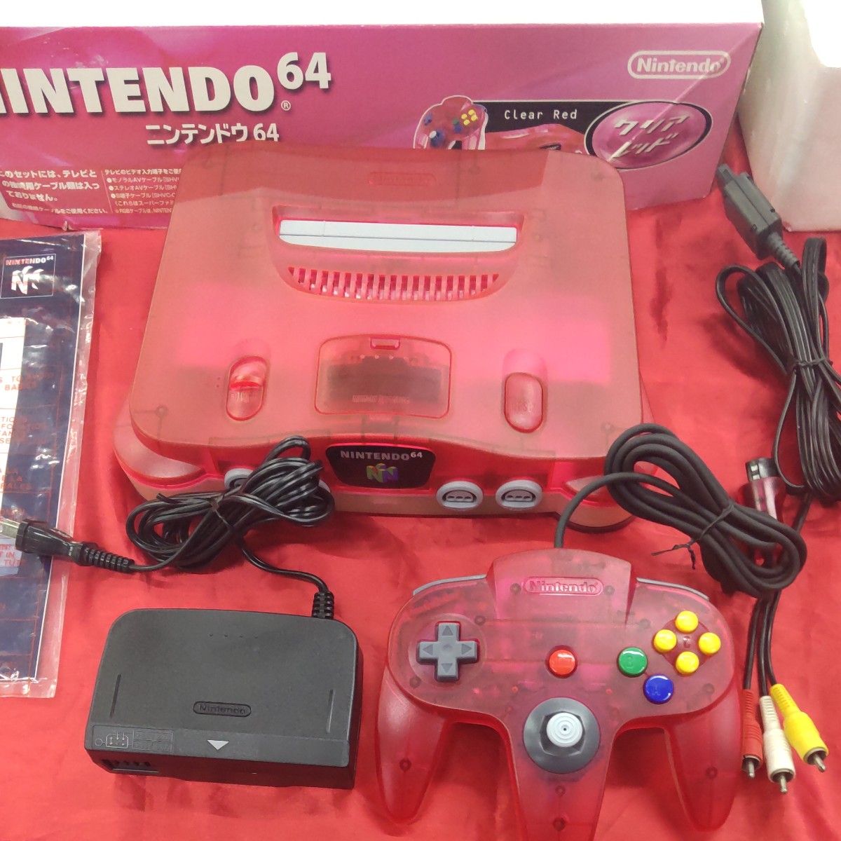 NINTENDO64 クリアレッド 本体一式｜Yahoo!フリマ（旧PayPayフリマ）