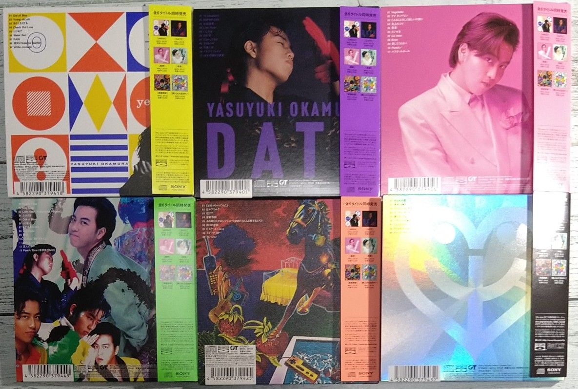 岡村靖幸 【紙ジャケット 6枚セット】 yellow/DATE/靖幸/早熟/家庭教師