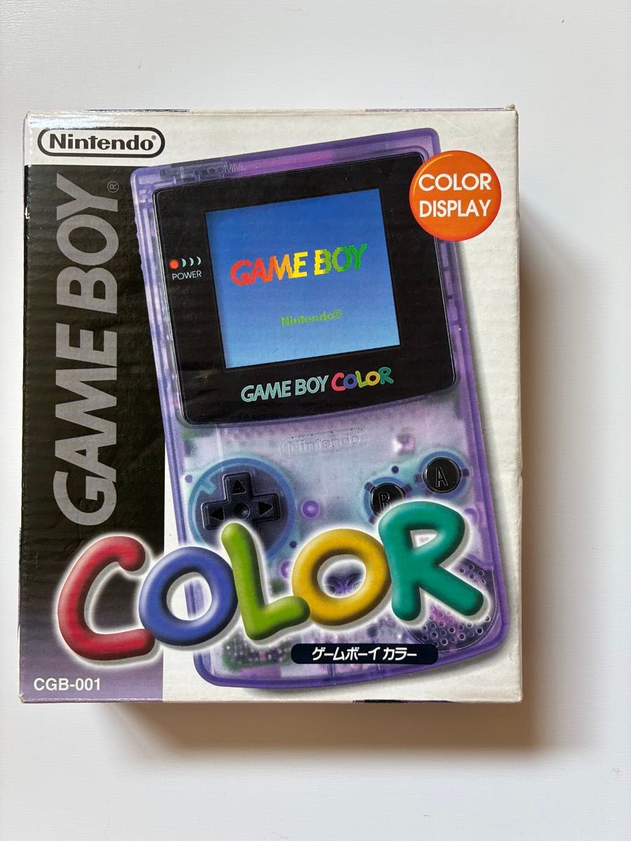 ゲームボーイカラー 本体 クリアパープル 箱付き レトロゲーム 美品