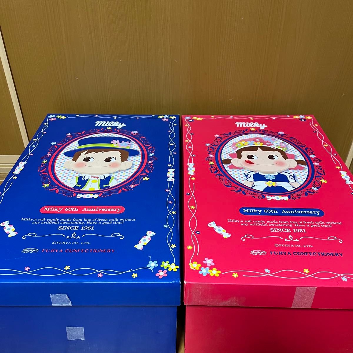 美品】不二家 ペコちゃん ポコちゃん 60周年 ビスクドール ペア2011