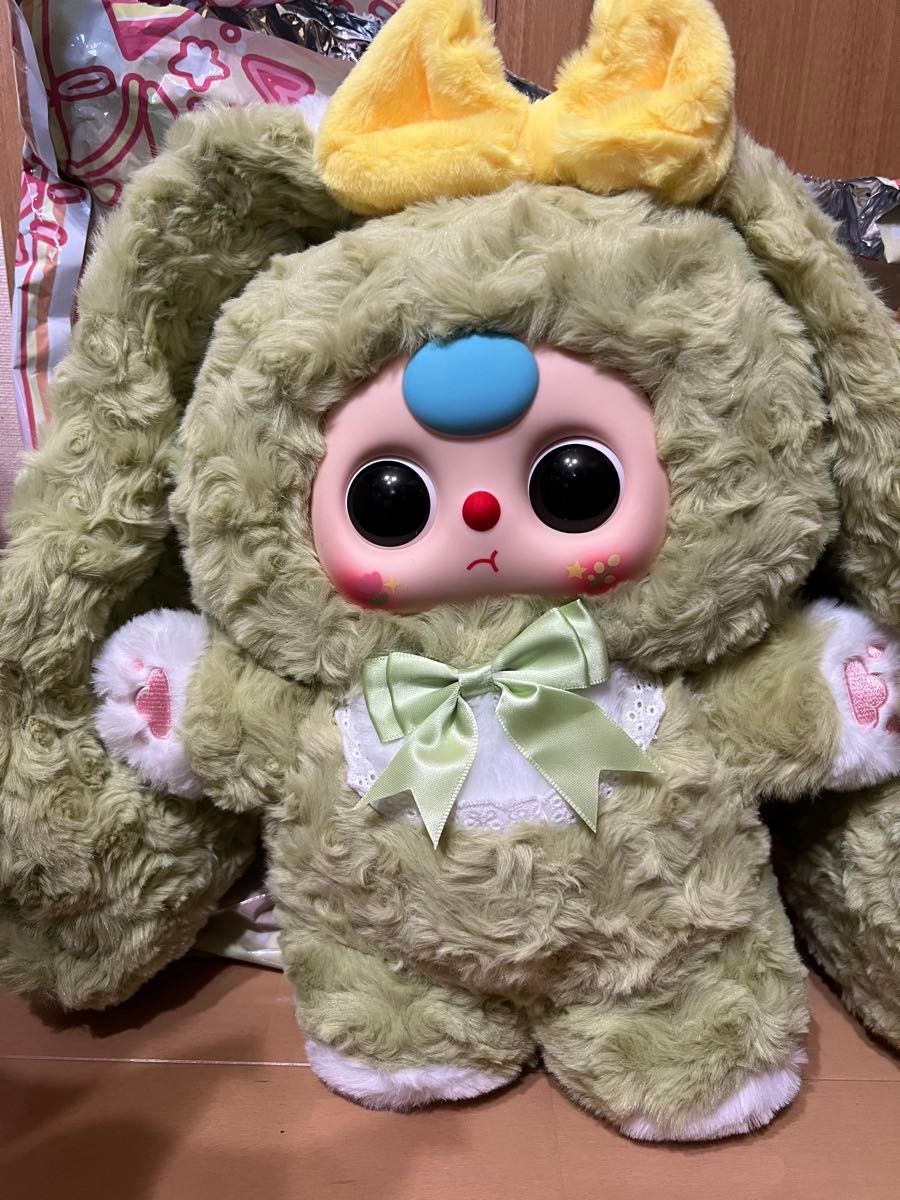 1 ベイビースリー babythree 400％ うさぎ 抹茶色｜Yahoo!フリマ（旧