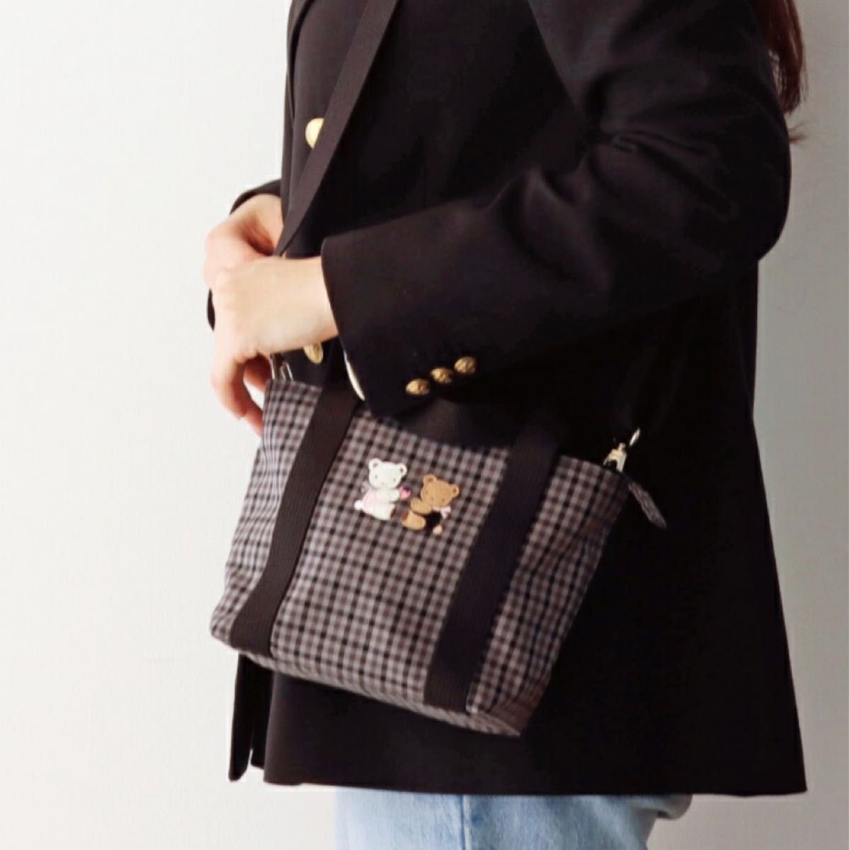 familiar ショルダーバッグ XS 黒系チェック ふるさと納税｜Yahoo