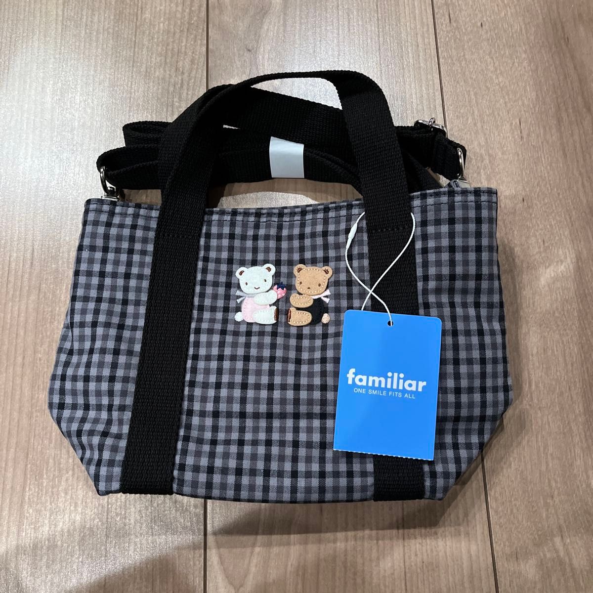 familiar ショルダーバッグ XS 黒系チェック ふるさと納税｜Yahoo