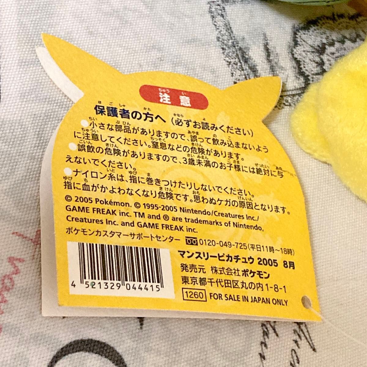 当時物 マンスリーピカチュウ 2005年8月 ポケモンセンター限定
