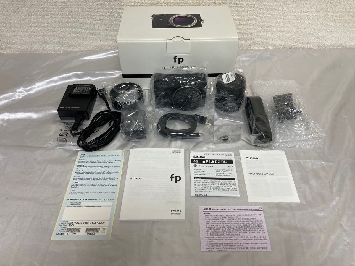 美品 】SIGMA fp 45mm F2 8 DG DN Contemporary KIT ＋予備バッテリー