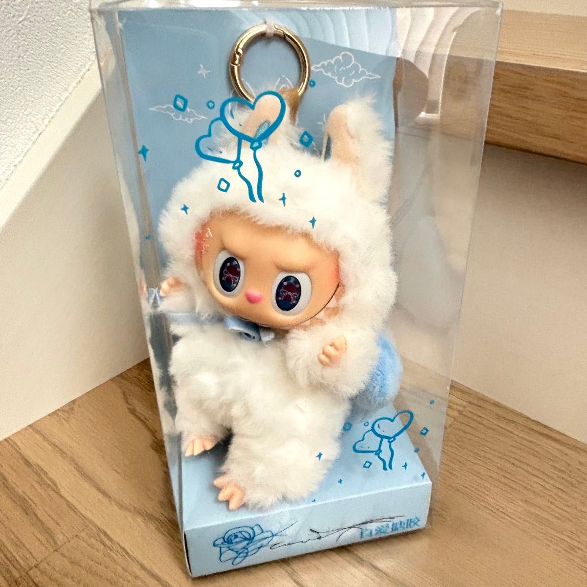 新品】LABUBU ラブブ ぬいぐるみ ふわふわブルーリボン｜Yahoo!フリマ