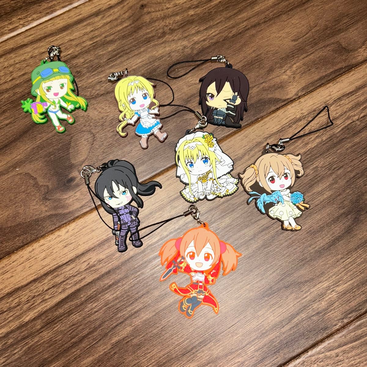 ソードアート・オンライン ラバーストラップ 7個セット SAO まとめ売り