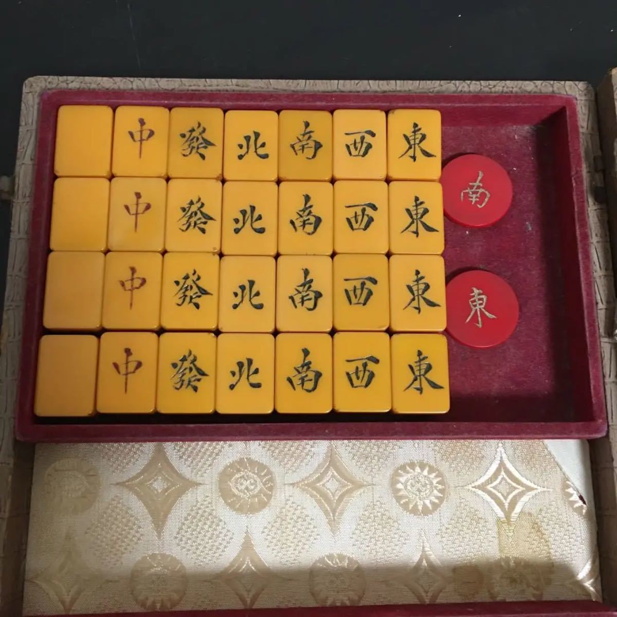 昭和レトロ 麻雀牌 竹牌 黄牌 木箱｜Yahoo!フリマ（旧PayPayフリマ）