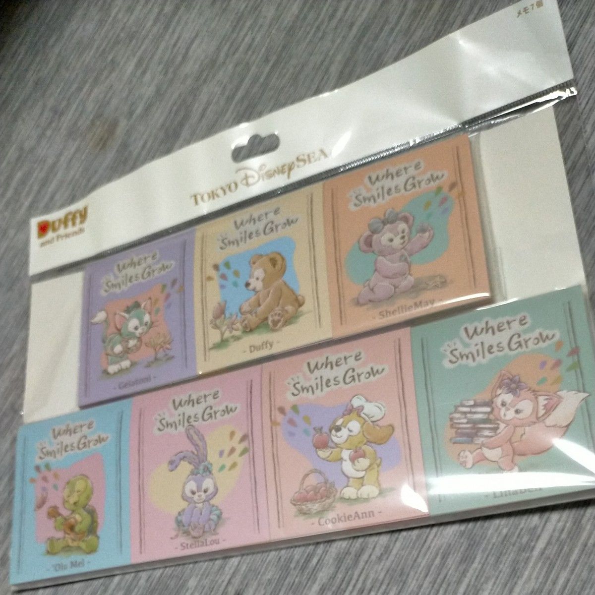 送料無料 東京ディズニーシー 限定 ダッフィー&フレンズ メモ7個 メモ