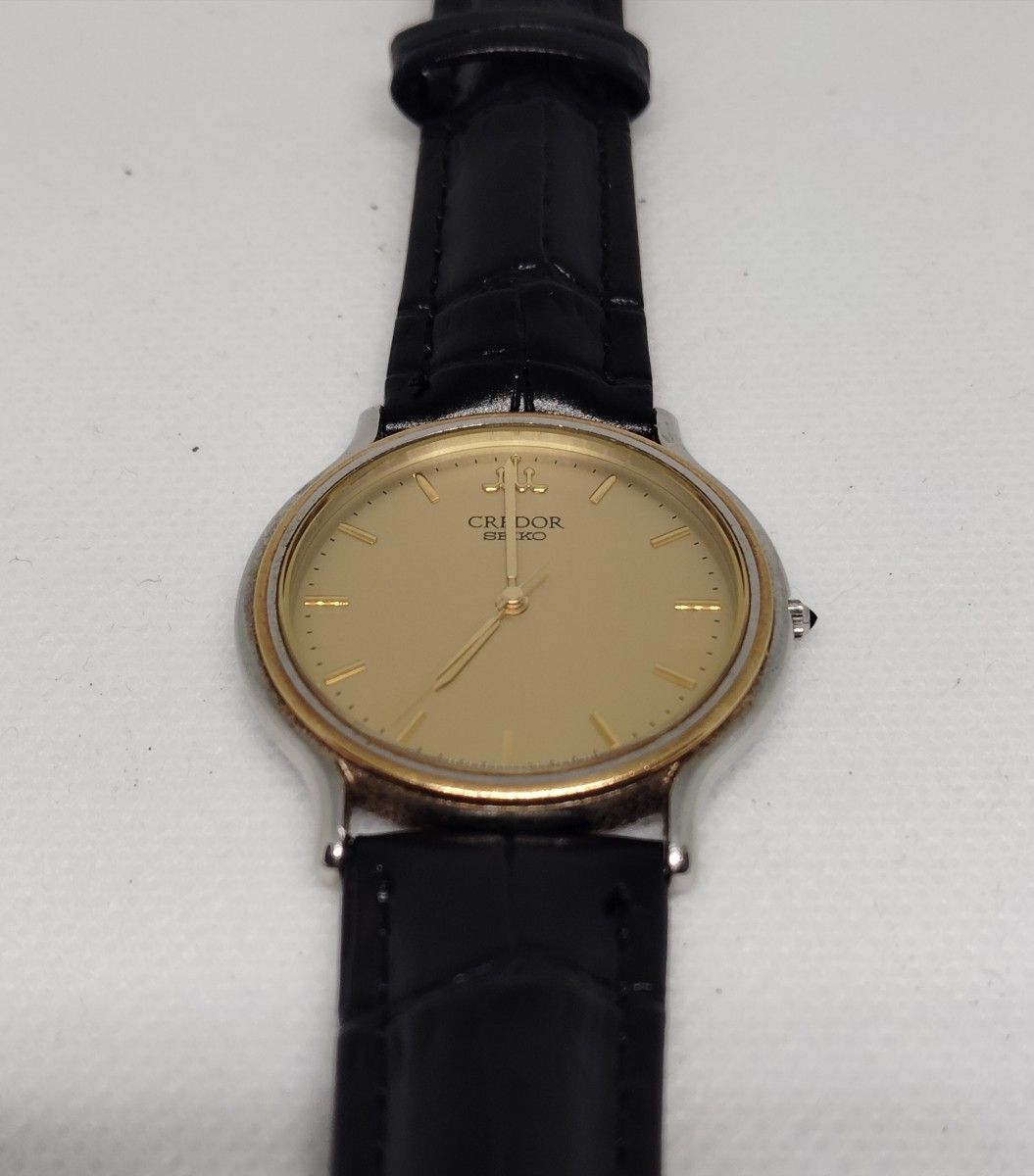 動作品)CREDOR 8J81-6B00 クレドール ゴールド文字盤 18KT+SSベゼル