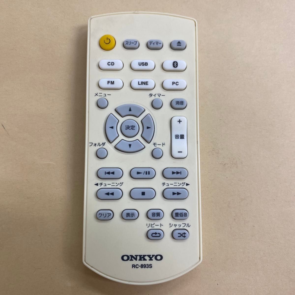 ONKYOオンキヨーCDレシーバーシステムCR-U6用 リモコンRC-893S｜Yahoo