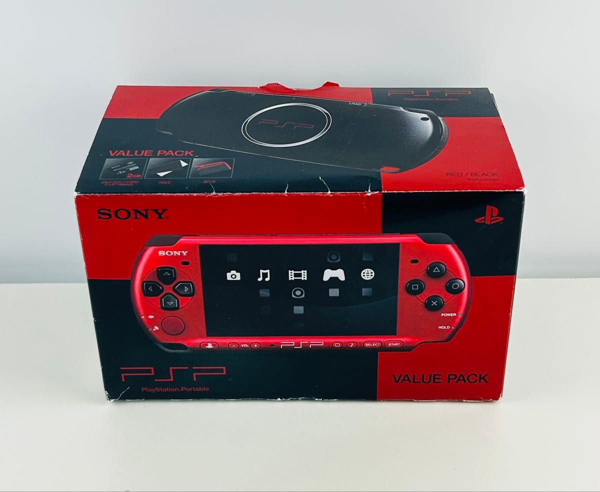 ほぼ新品 PSP3000 バリューパック レッド ブラック 赤 黒 SONY