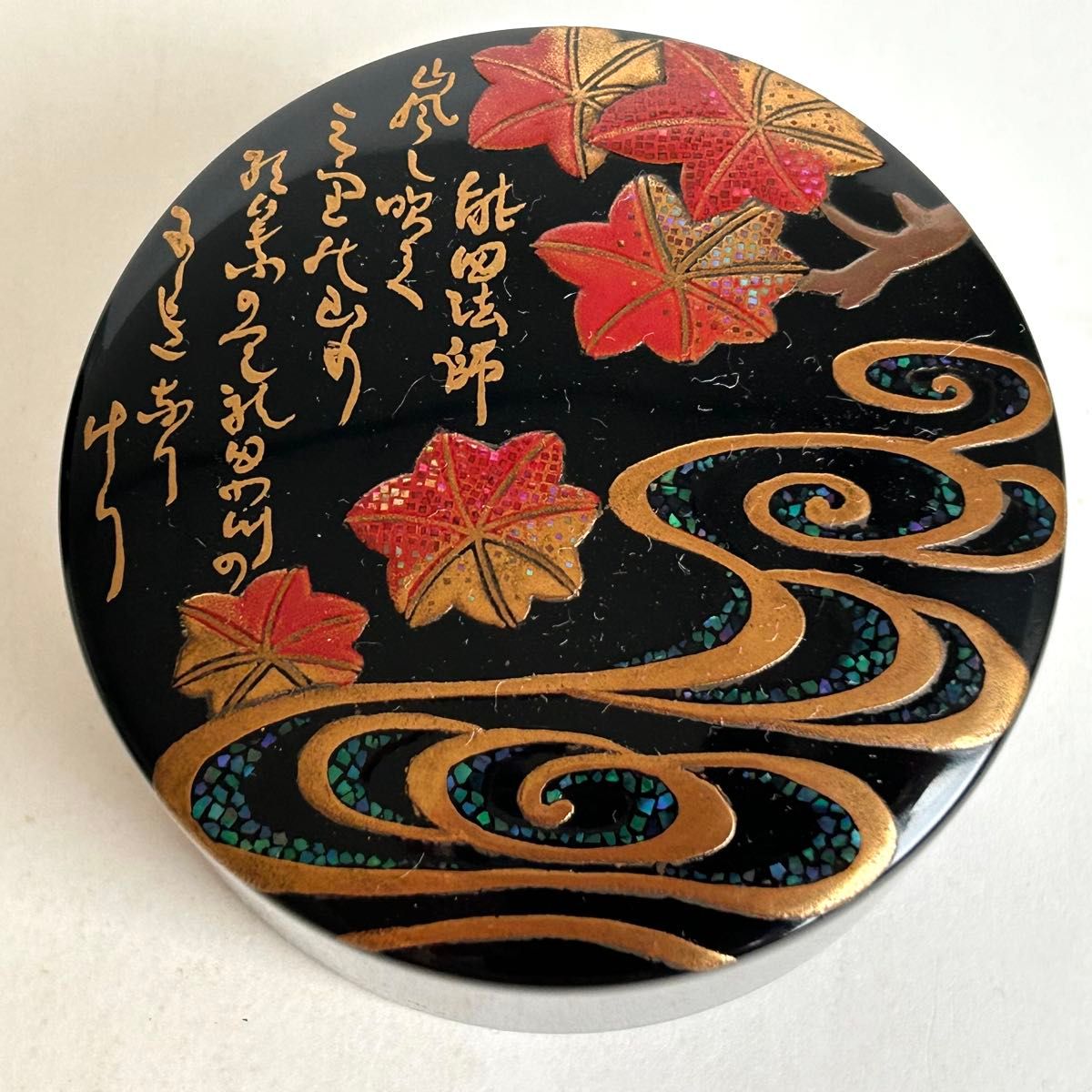 美品 希少】漆器 茶筒 茶器 茶道具 木製 漆塗り 蒔絵 螺鈿 伝統工芸