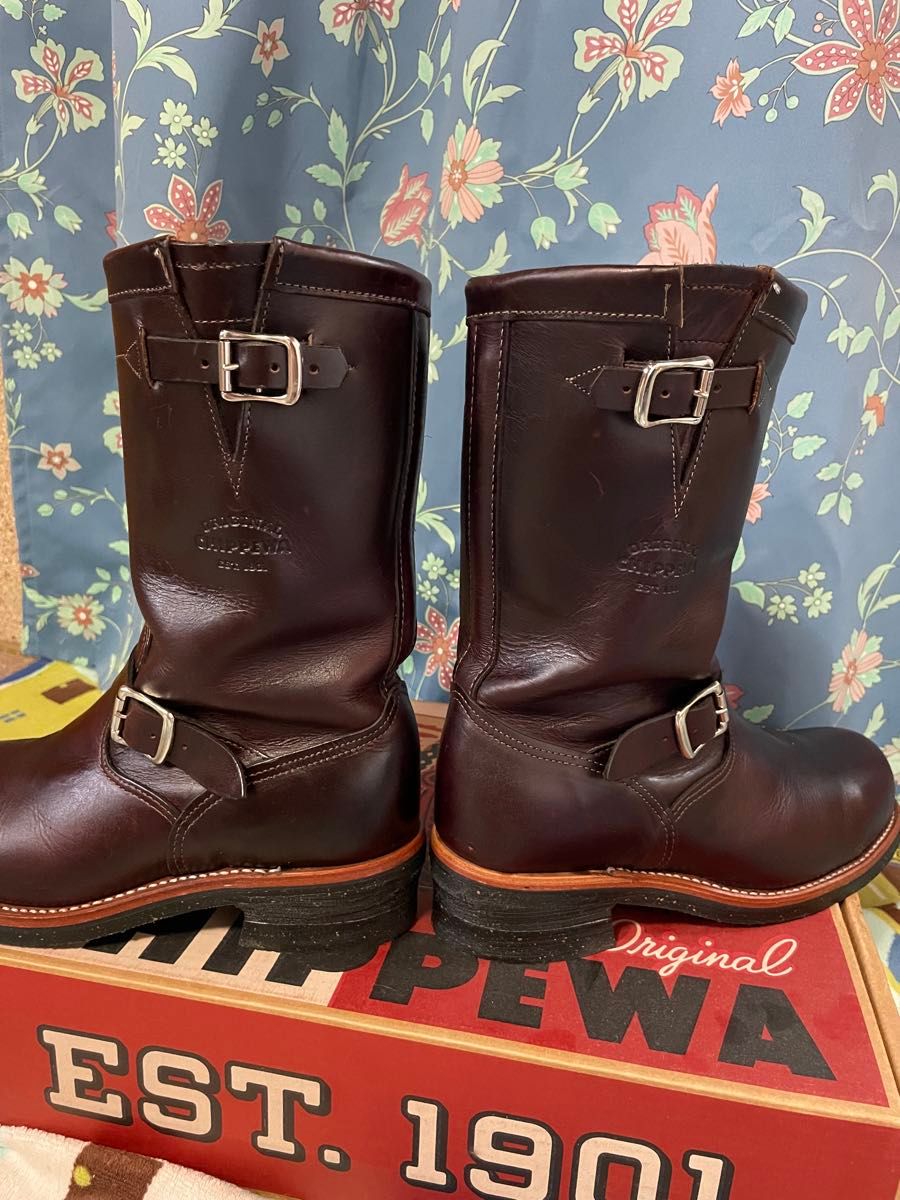 チペワ エンジニアブーツ コードバン 9e 美品 27cm スチールトゥ