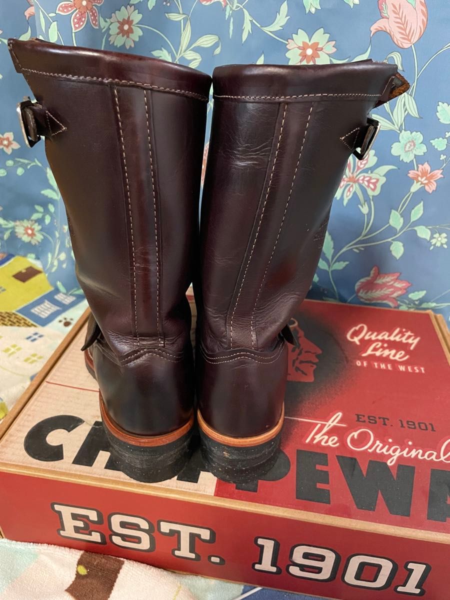 チペワ エンジニアブーツ コードバン 9e 美品 27cm スチールトゥ