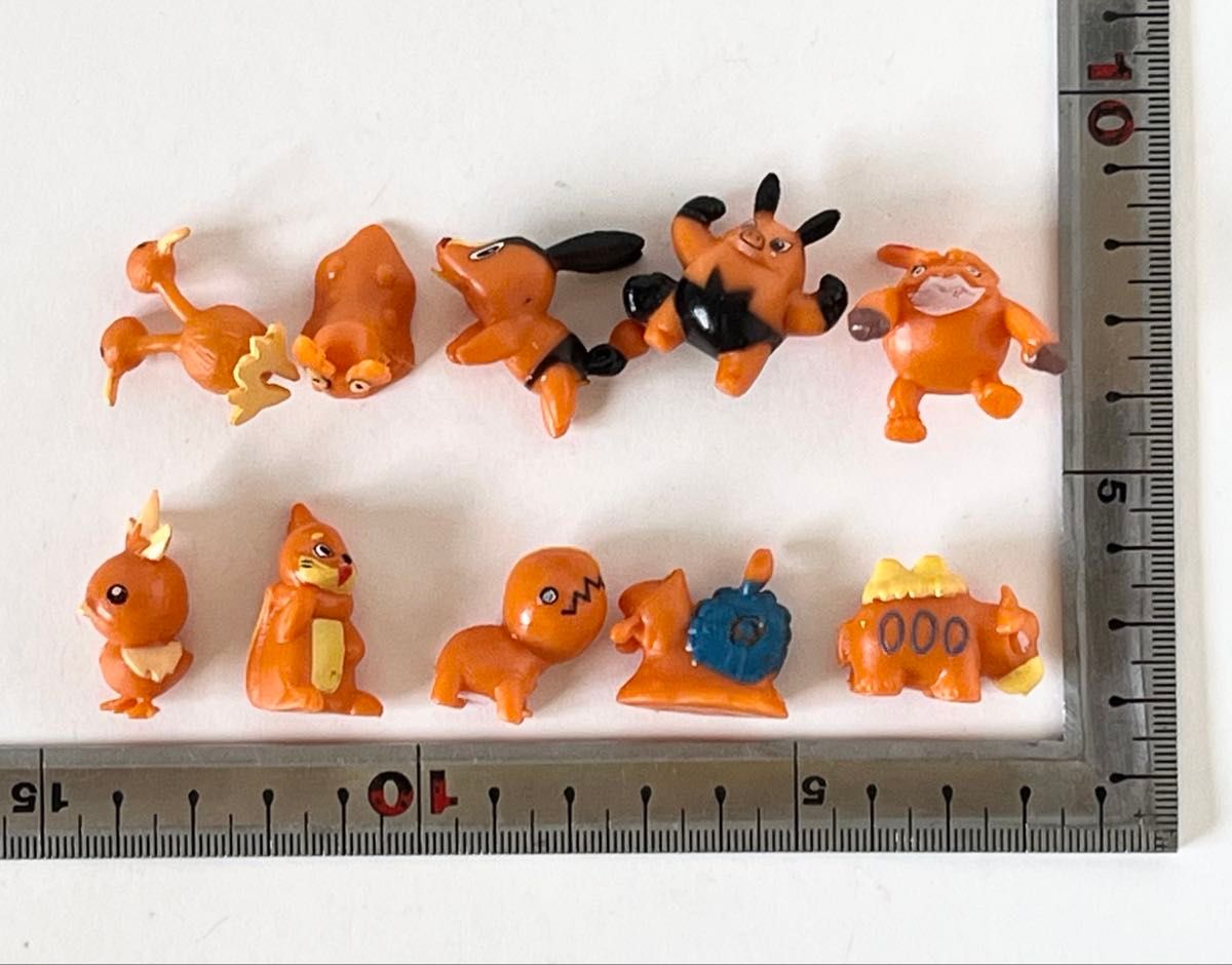 レトロ ビンテージ ポケモン ミニフィギュア 10個セット オレンジ