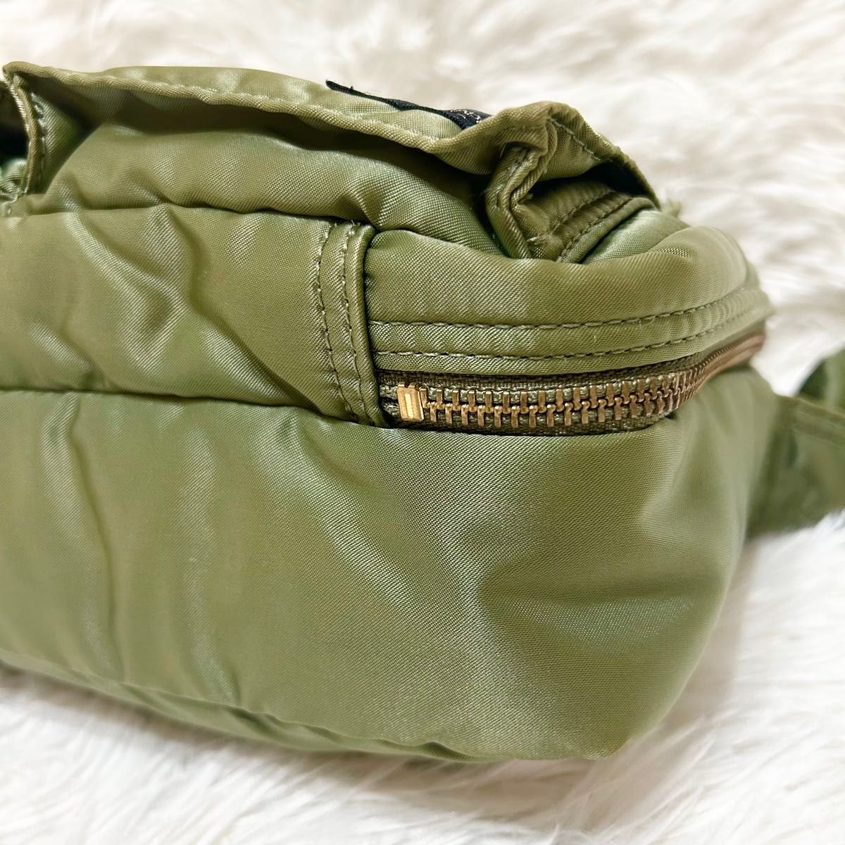 美品】PORTER タンカー セージグリーン ショルダーバッグ 2層式