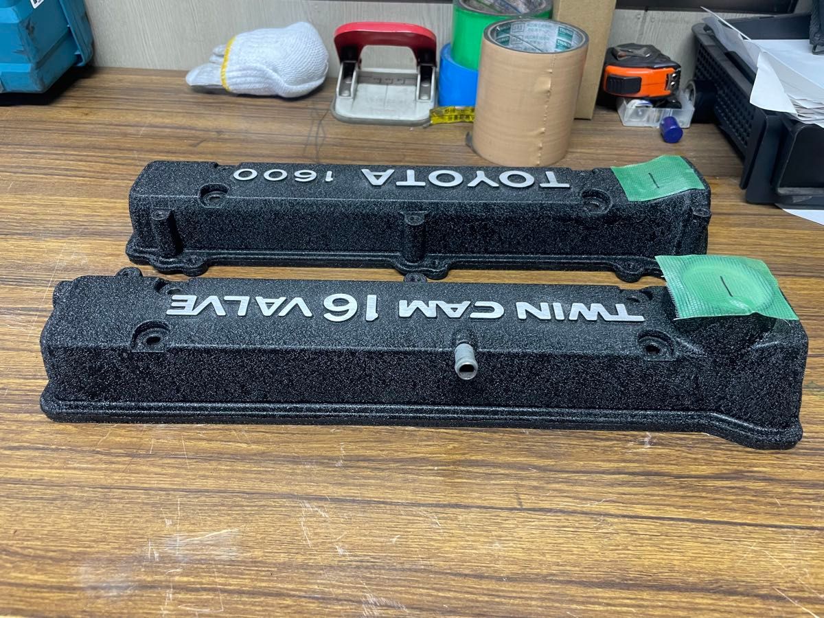 AE86黒結晶塗装 ヘッドカバー ① 4AG AE86 タペットカバー カムカバー