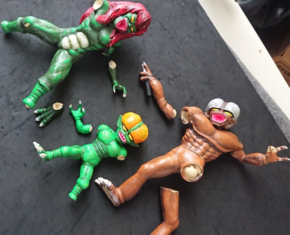 昭和レトロ 妖怪人間 ベム・ベラ・ベロ 3体セット ガレージキット塗装