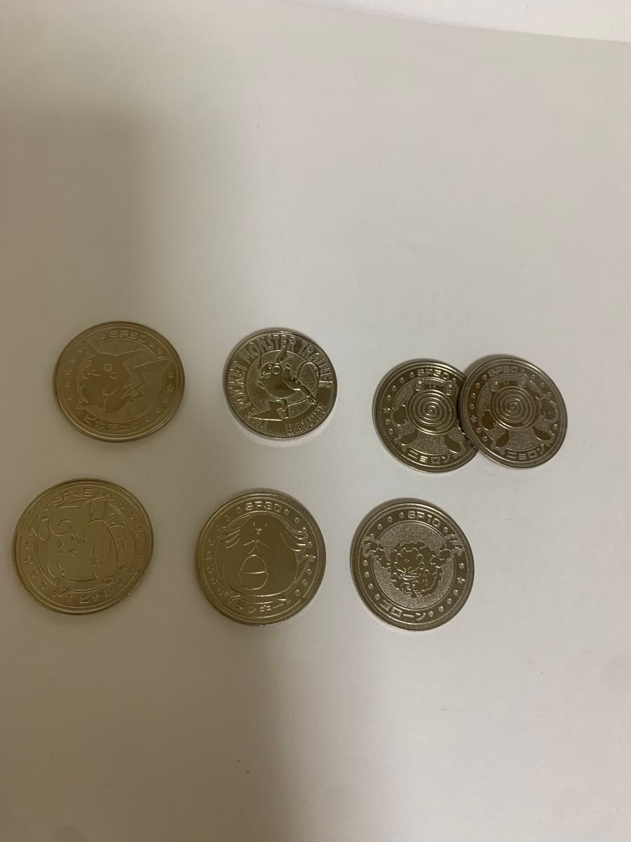 まとめ売り7枚6種 ポケモン ポケットモンスター メダルコイン メタル