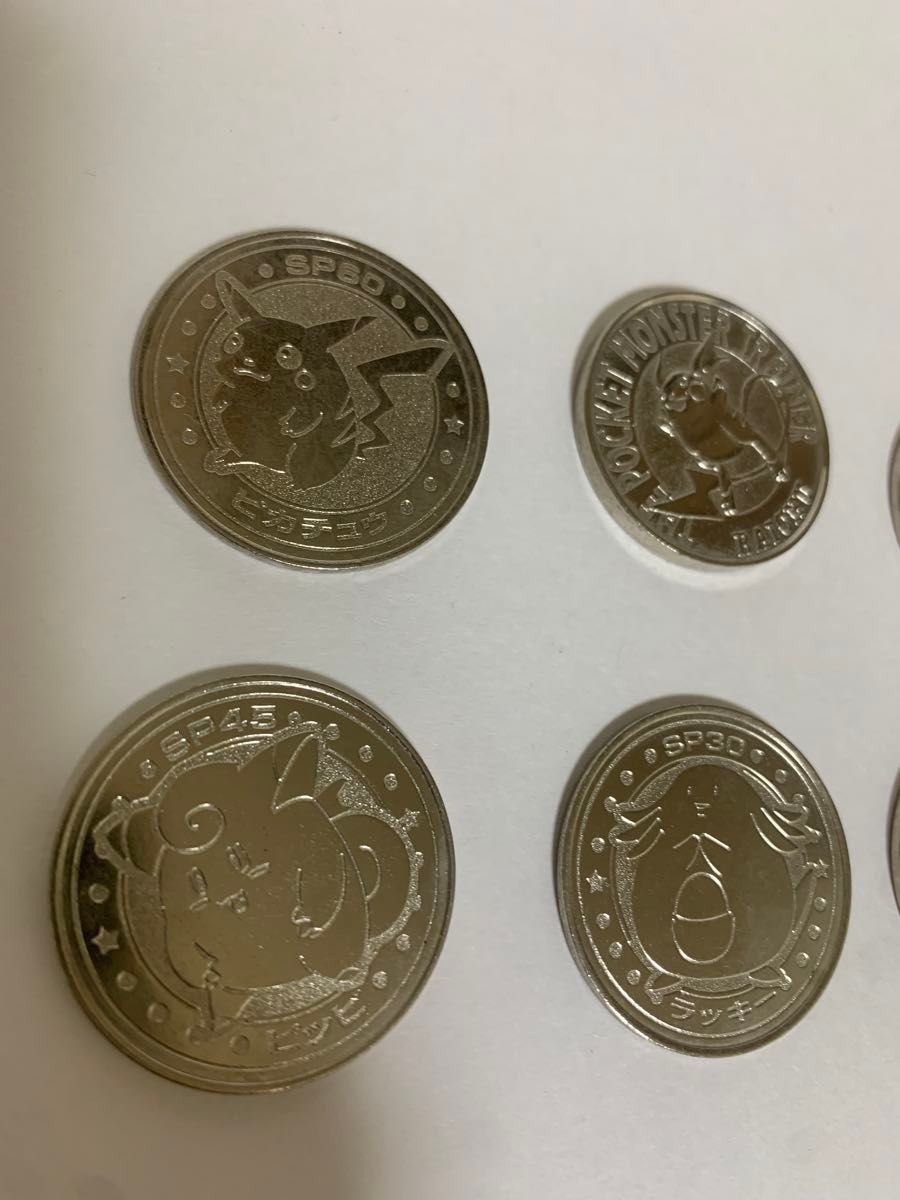 まとめ売り7枚6種 ポケモン ポケットモンスター メダルコイン メタル