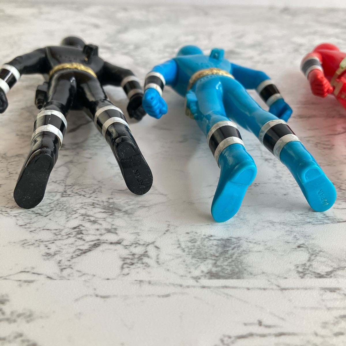 忍者戦隊カクレンジャー 日本製 希少ソフビ 5体 当時物 BANDAI テレビ