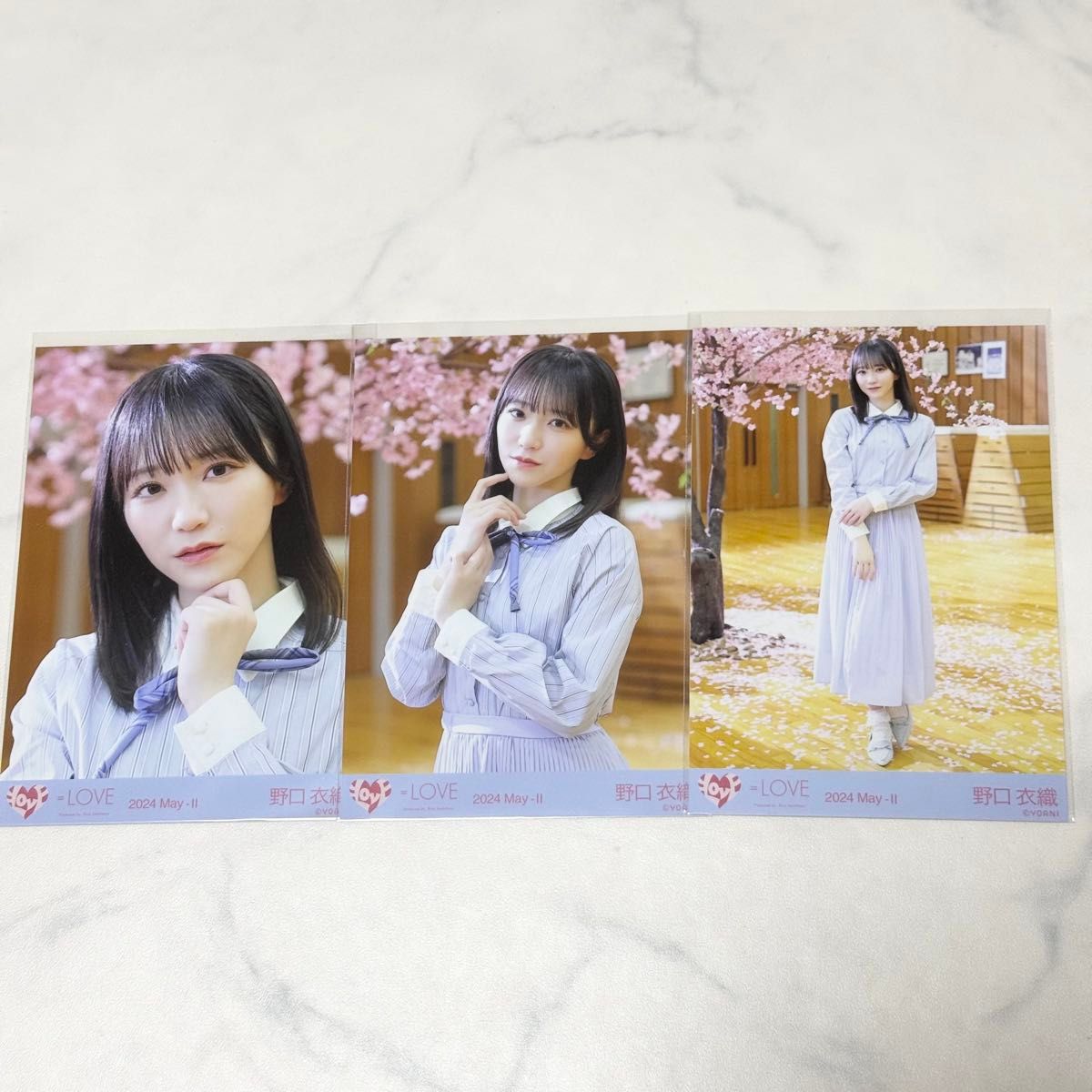 イコラブ 野口衣織 生写真 直筆 君の第3ボタン イコラブ 野口衣織 生