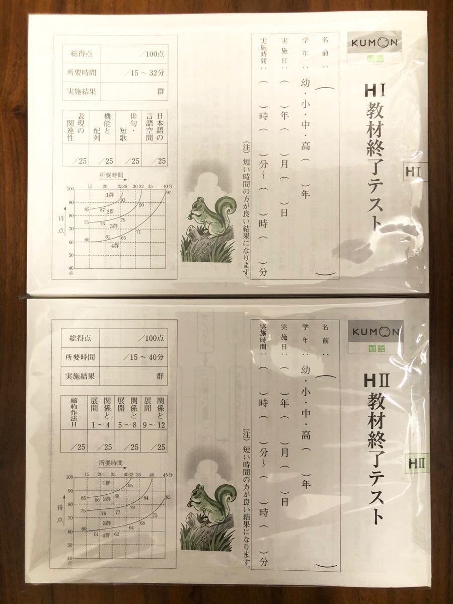 公文 くもん 国語 H 400枚 終了テスト 解答付き｜Yahoo!フリマ（旧