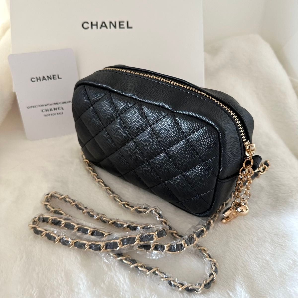 Chanel シャネル ノベルティ チェーンショルダーバッグ ブラック