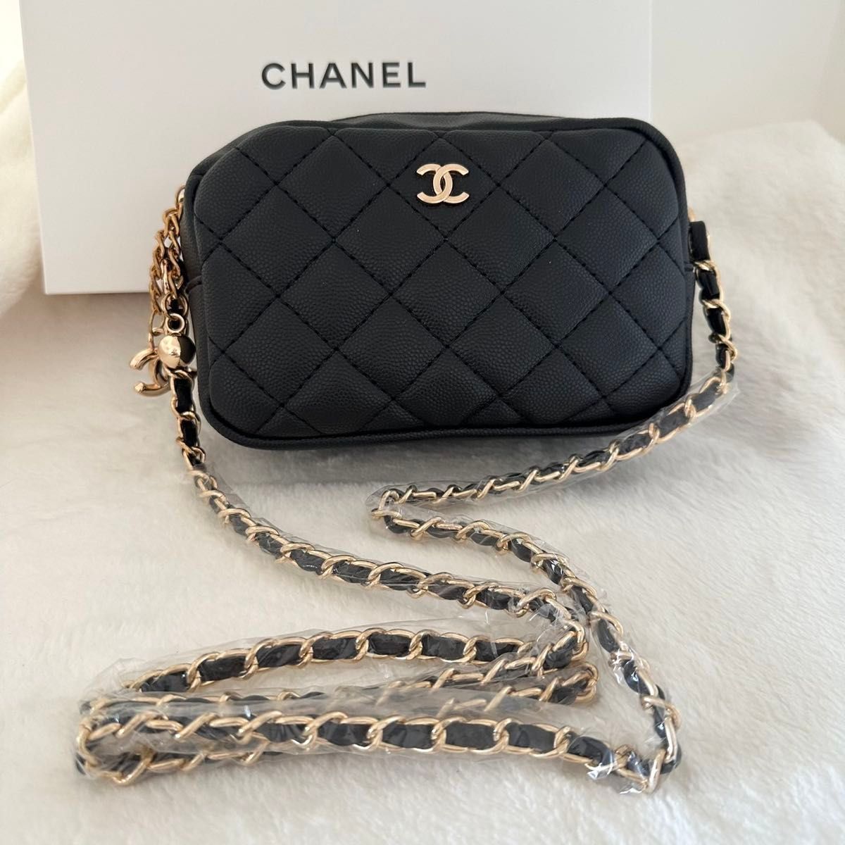 Chanel シャネル ノベルティ チェーンショルダーバッグ ブラック