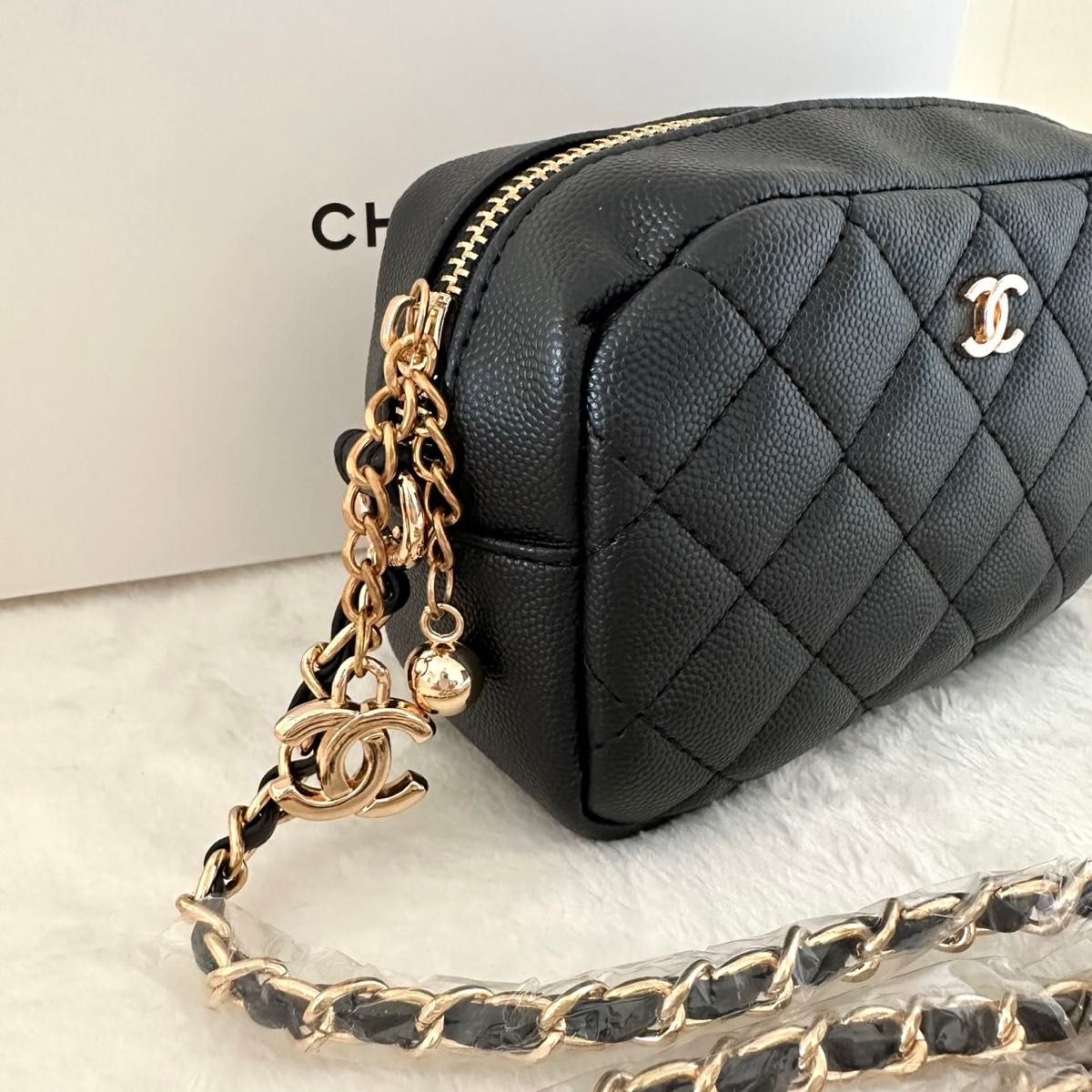 Chanel シャネル ノベルティ チェーンショルダーバッグ ブラック