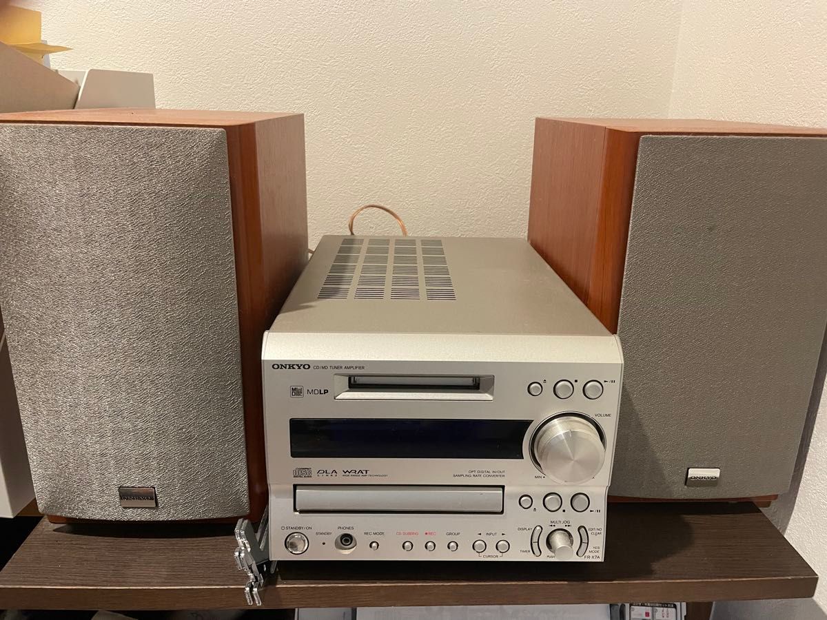 ONKYO コンポ CD/MDチューナーアンプセット（スピーカー D-SX7A付属