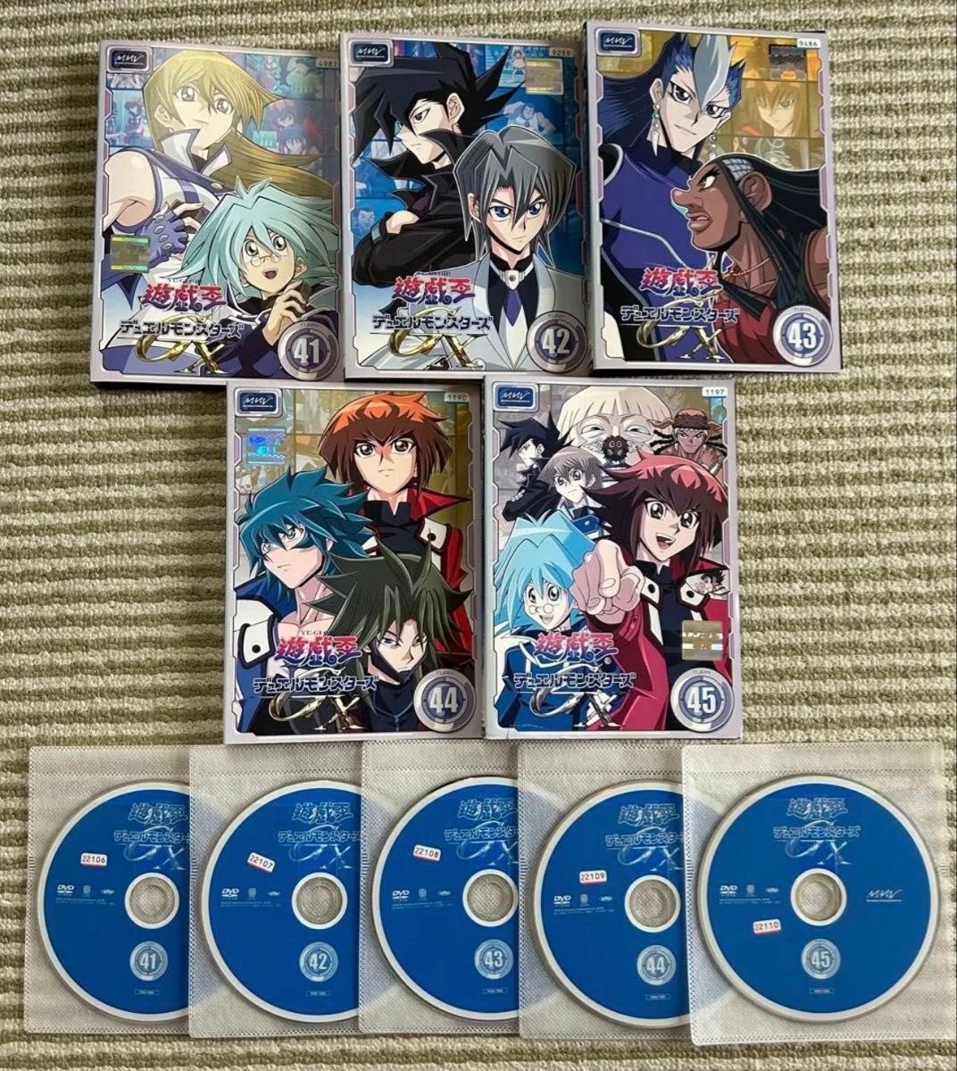 遊戯王デュエルモンスターズGX 全45巻セット 完結 DVD アニメ ケース