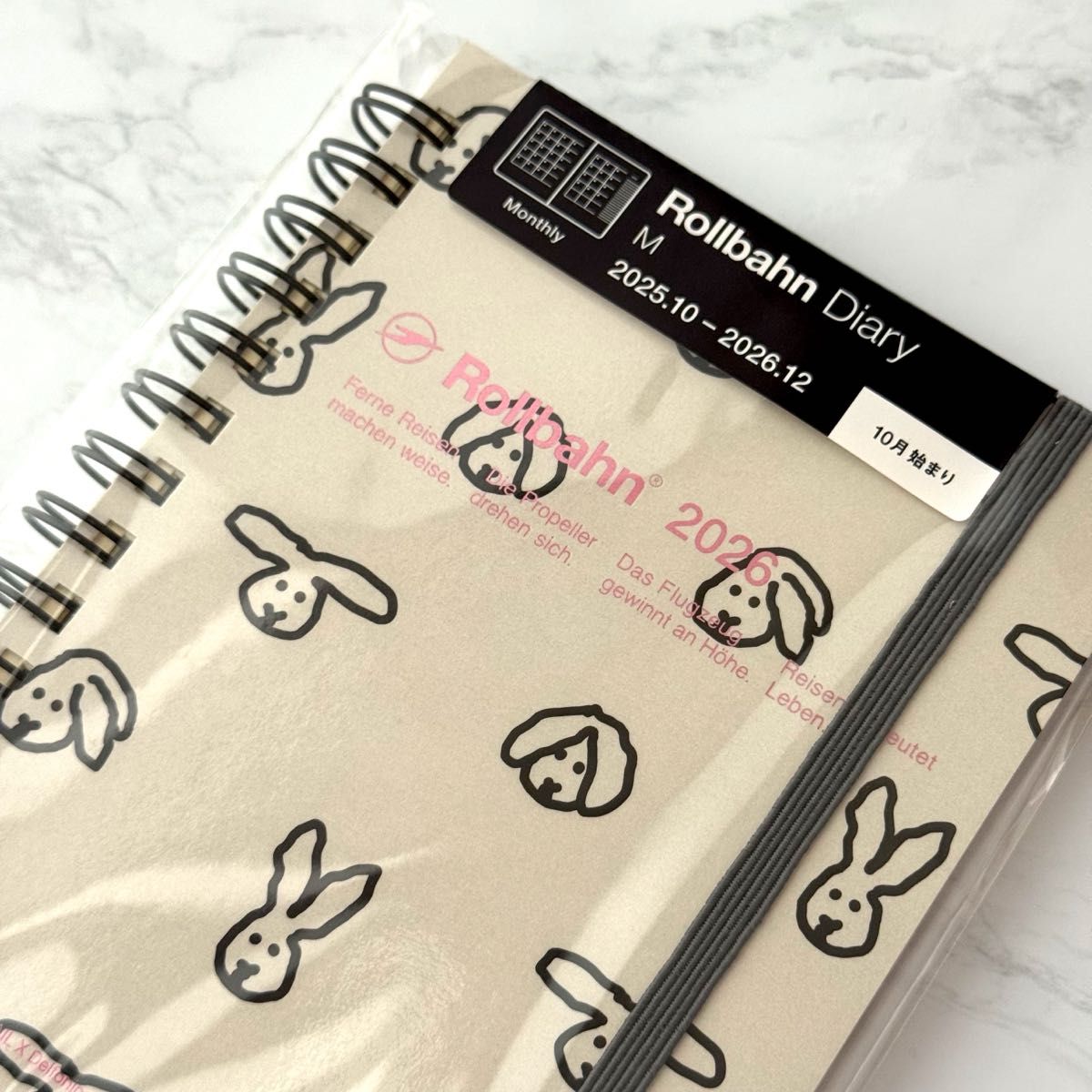 ロルバーンダイアリー 2026 WARMGREYTAIL ホワイト M 完売品