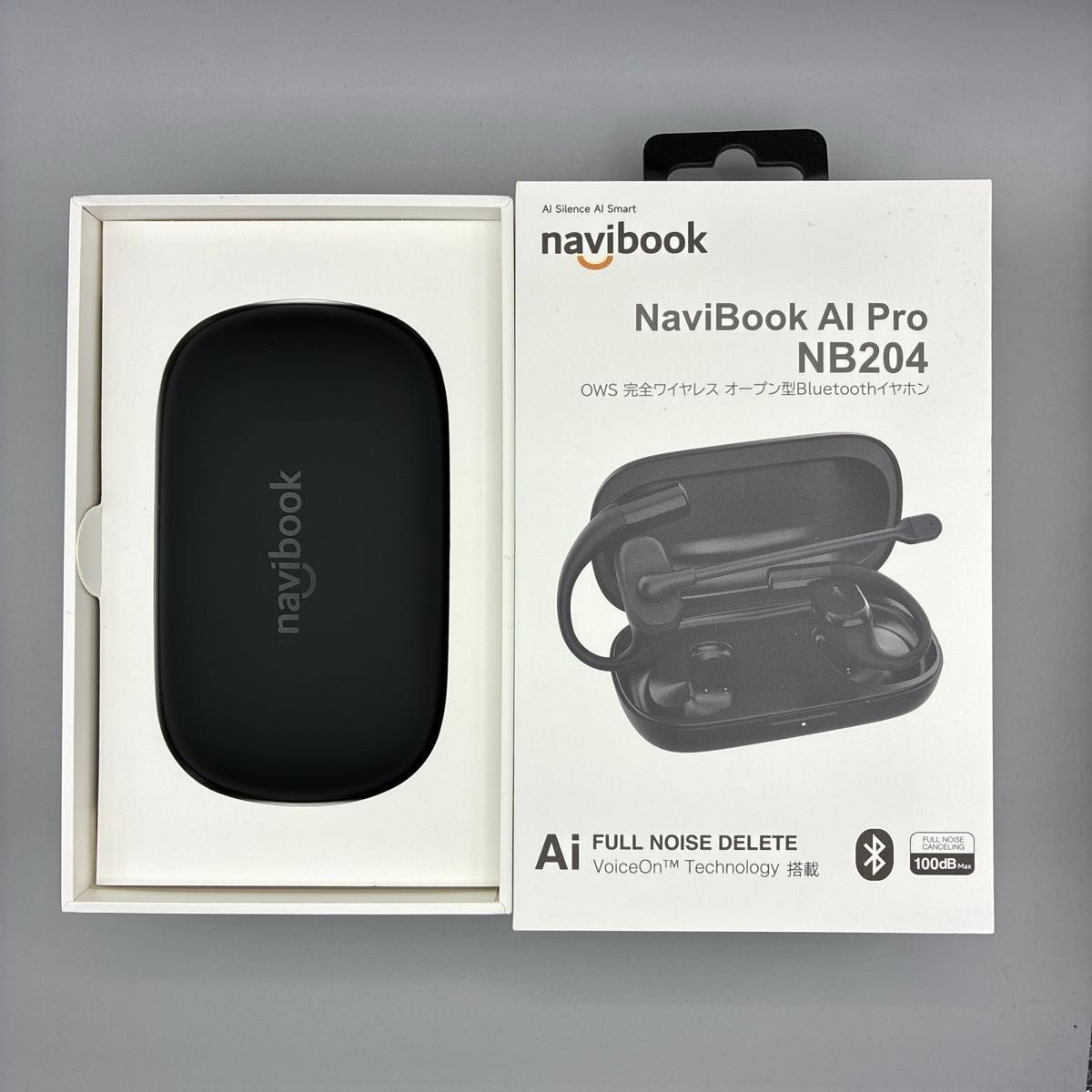 navibook AI Pro オープンイヤー イヤホン AIが騒音をカットするノイズ