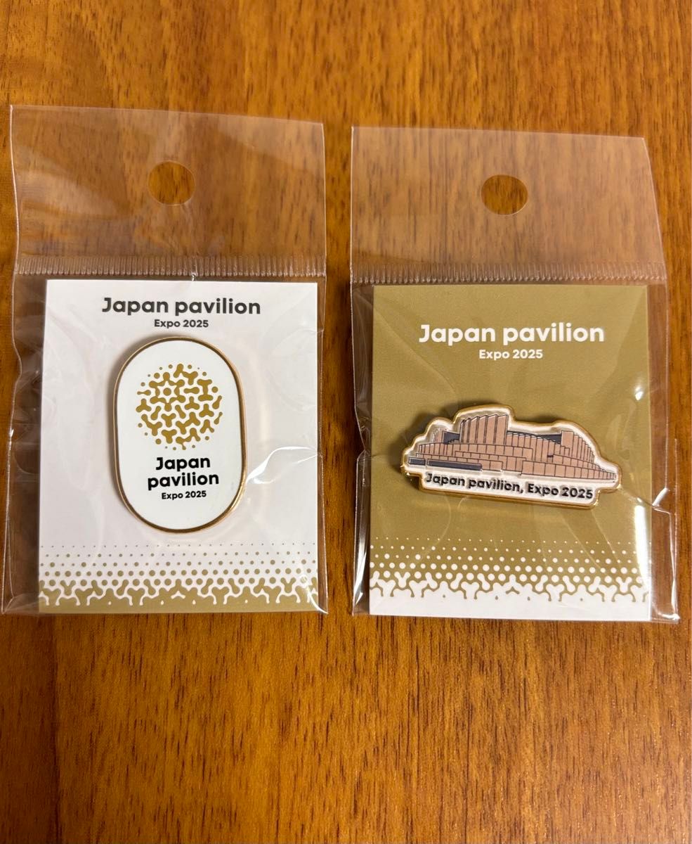 大阪関西万博 日本館 ピンバッジ 外観 ロゴ 2個セット ピンバッチ