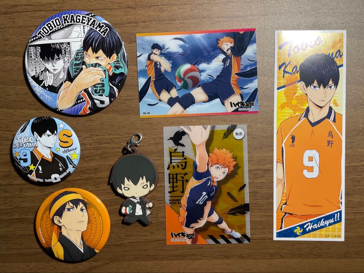 ハイキュー 影山 飛雄 まとめ売り 烏野 缶バッジ ステッカー クリア