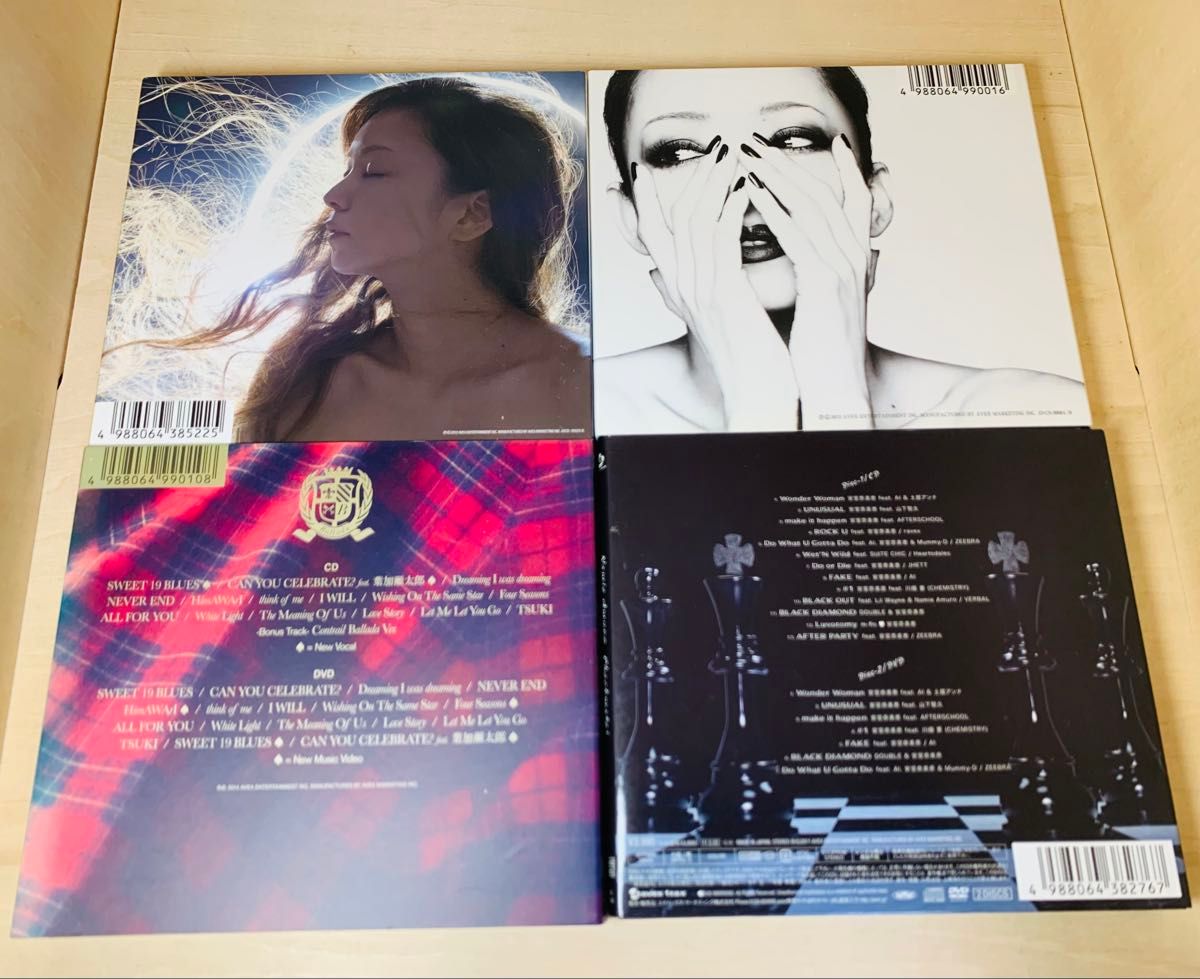 安室奈美恵 CD アルバム 4枚セット 初回盤 CD+DVD 特典 3Dカード付