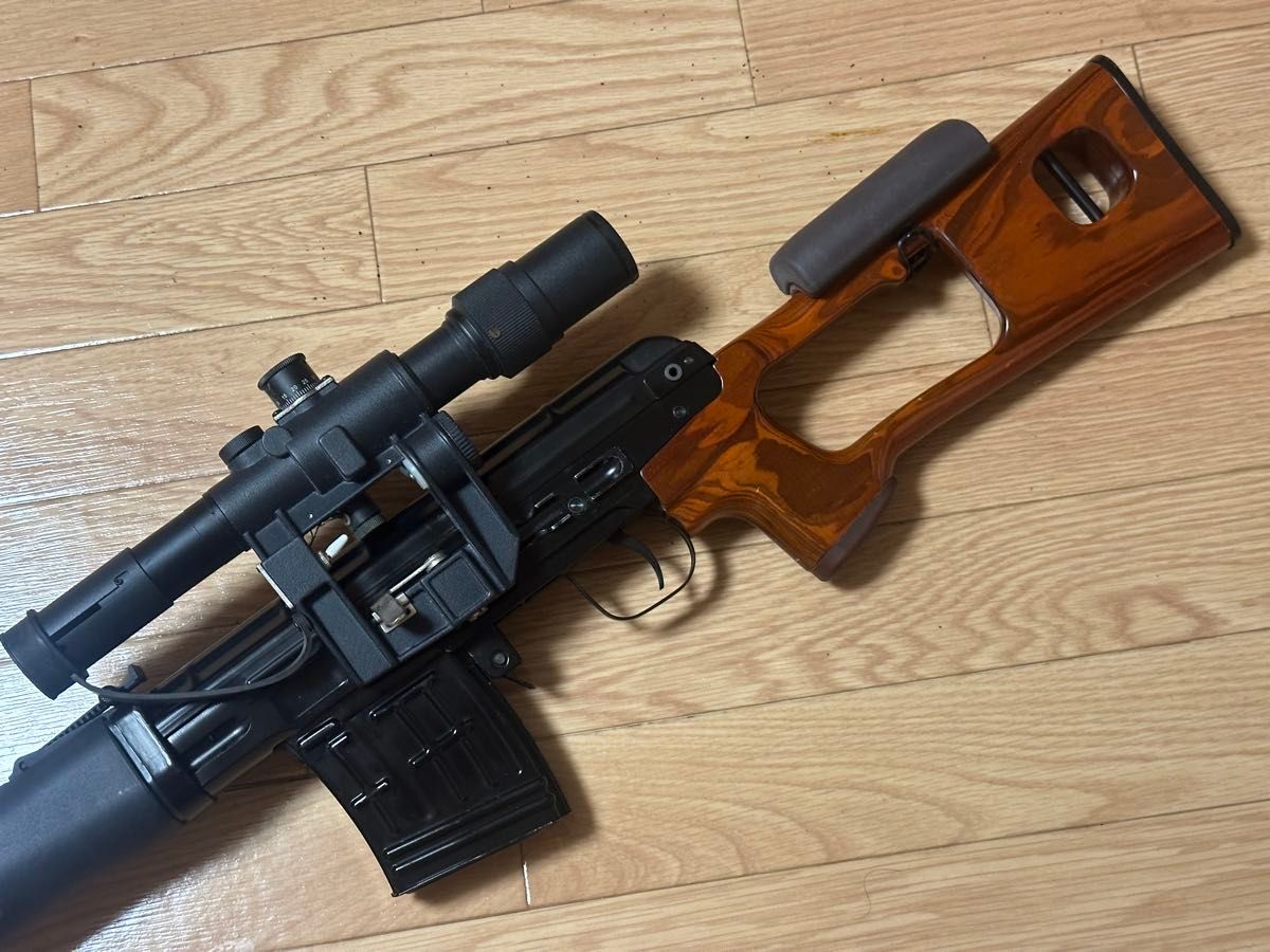 WE ドラグノフ SVD ガスブローバック スコープ アルミフレーム ウッド