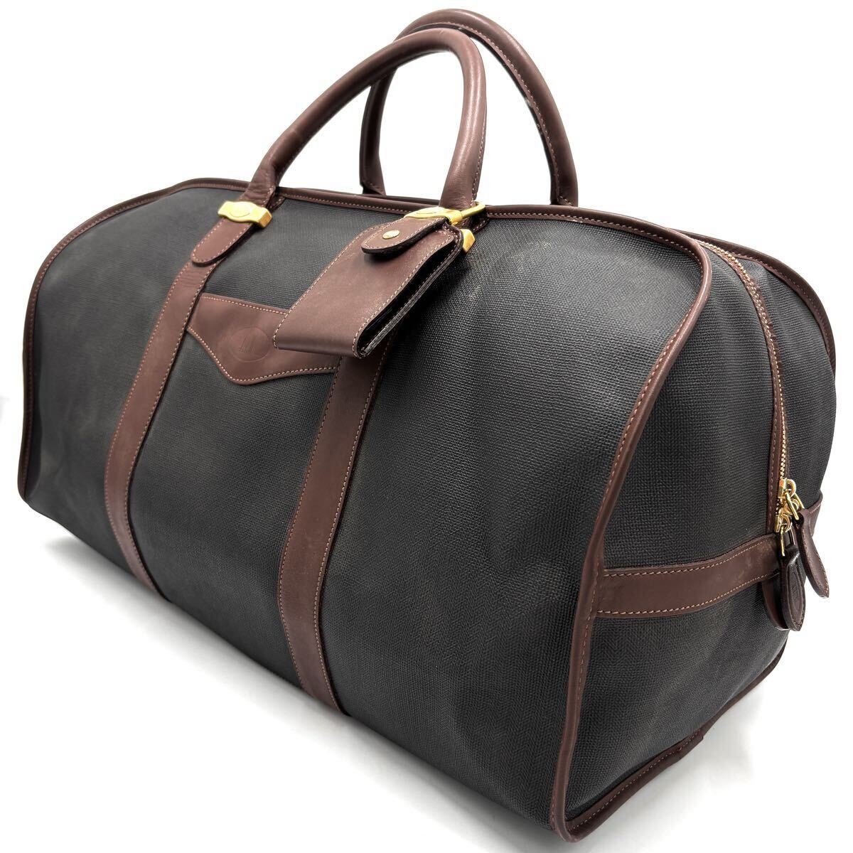 ダンヒル dunhill ボストンバッグ PVC レザー ビジネス 旅行 出張