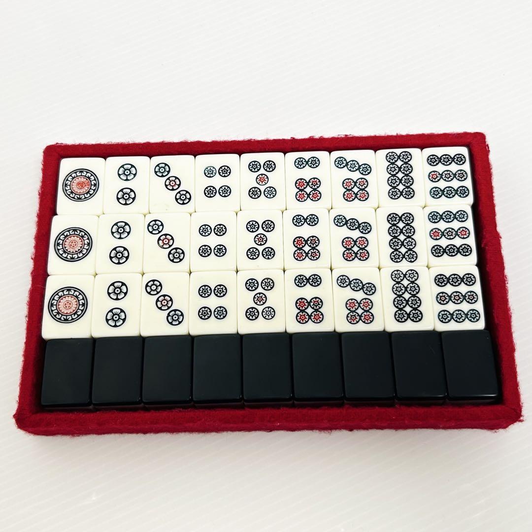 希少 ミズノ丸一 昭和 麻雀牌 背黒牌 赤ドラ丸一彫刻 希少 ミズノ丸一