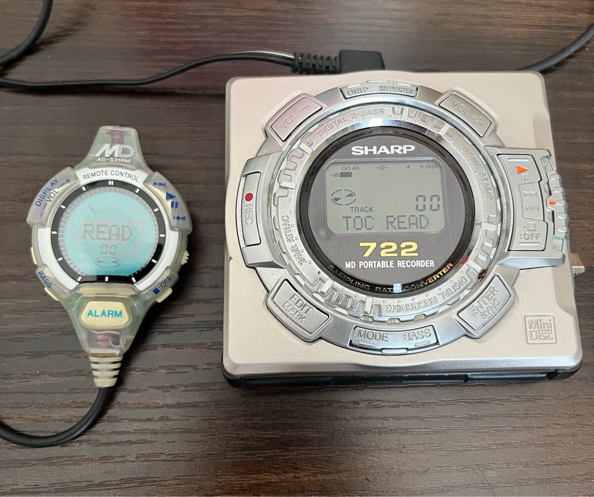 動作品】SHARP MD-MS722-S 付属品純正イヤホン付 md-ms722-s｜SHARP