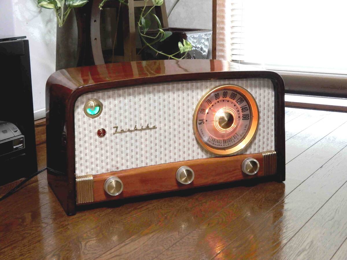 家族団らん昭和レトロ真空管ラジオ マツダ614A bluetooth ST管ラジオ