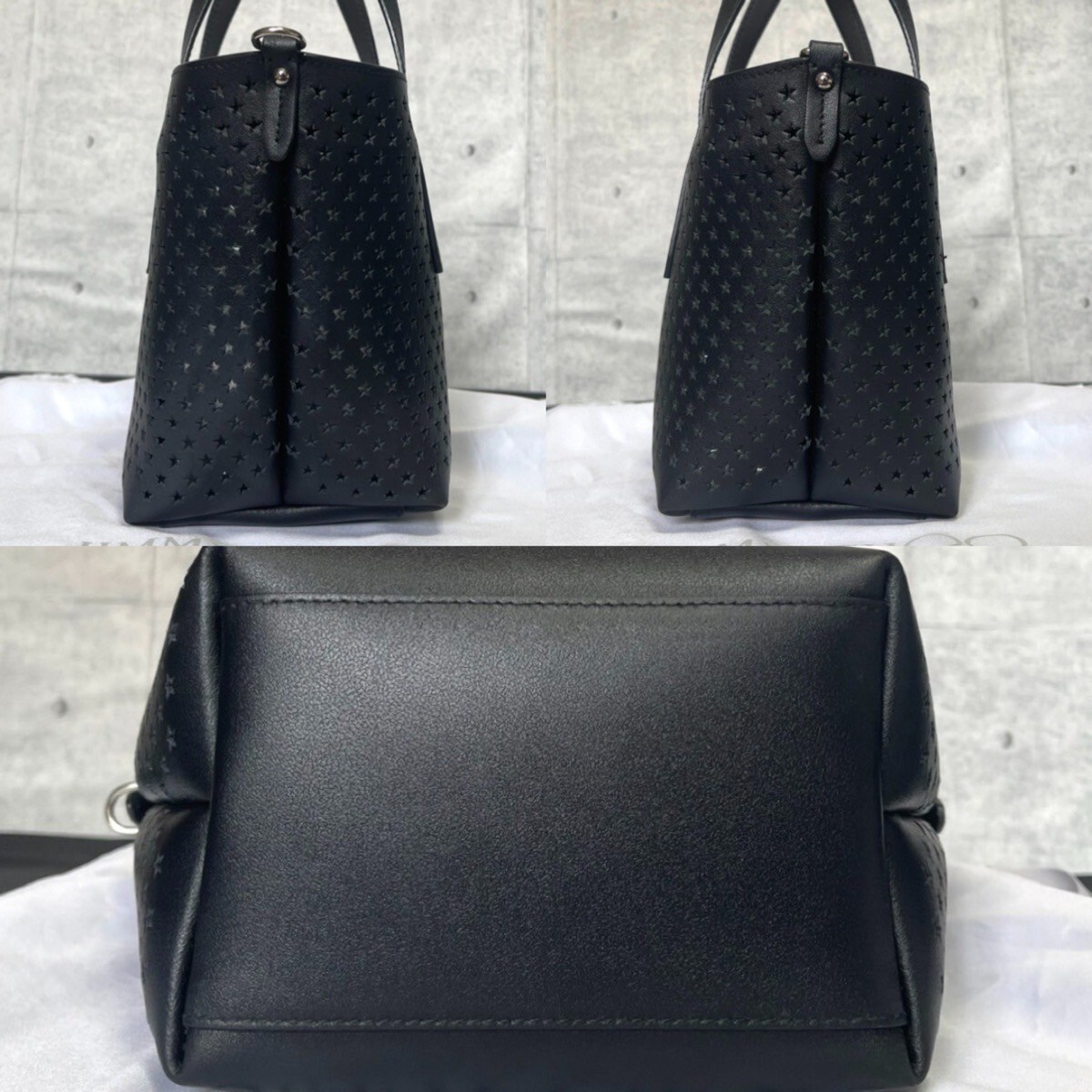 未使用級 JIMMY CHOO MINI SARA BLACK ブラック 黒 ミニサラ ジミー